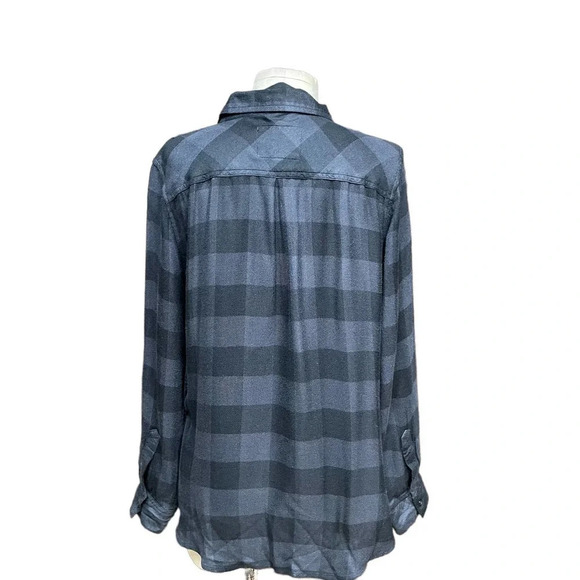 Rails Hunter Flannel Button Down Shirt Gray Black Check Plaid Size Small - Picture 7 of 11